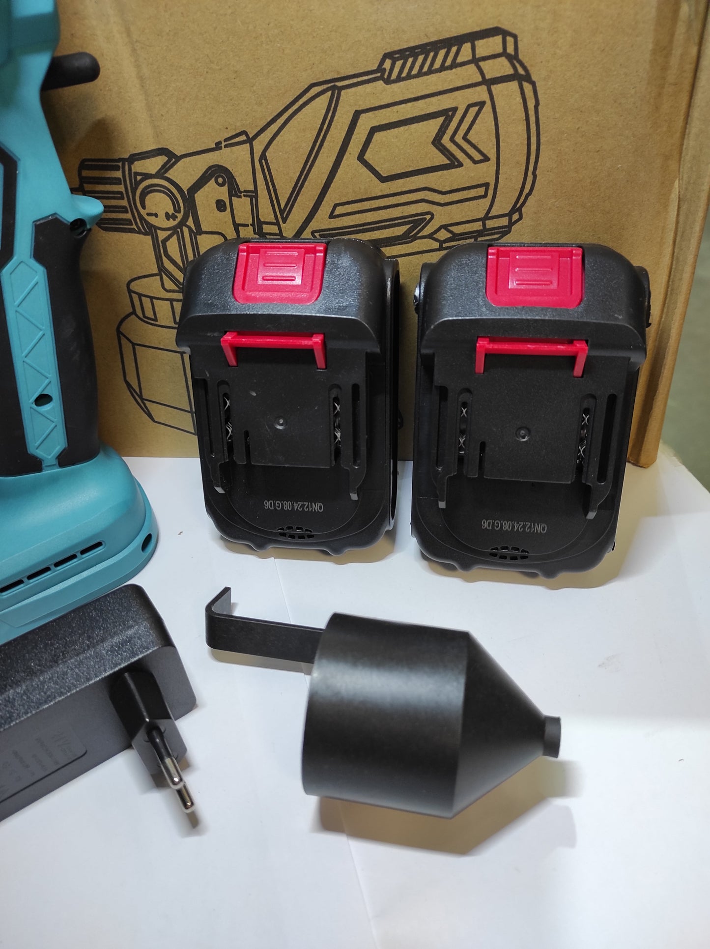 Pistola para Pintar Eléctrica Inalámbrica 18V con Doble Batería y 1000ml de Capacidad